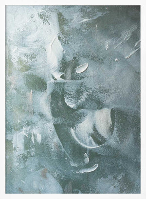 Tablou înramat „Green and White Acrylic” de uplusmestudio