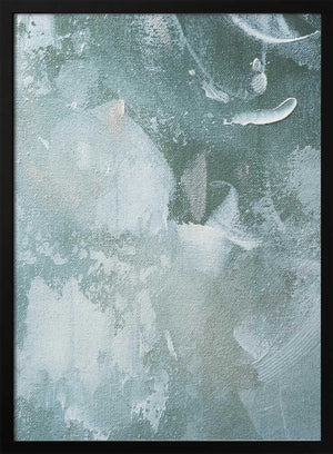 Tablou înramat „Green and White Acrylic” de uplusmestudio