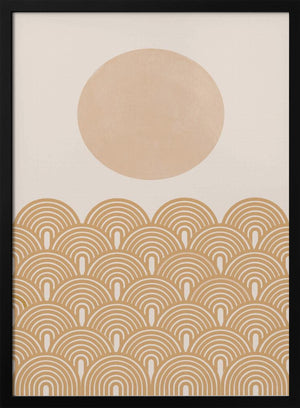Tablou înramat „Golden Sun Waves” de THE MIUUS STUDIO