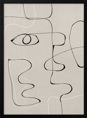Tablou înramat „Abstract Facescape” de THE MIUUS STUDIO