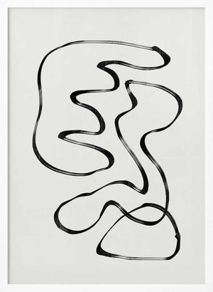 Tablou înramat „Curved Monochrome Paths” de THE MIUUS STUDIO