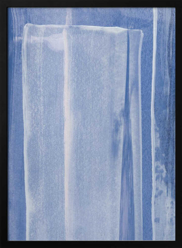Tablou înramat „Blue With Vertical Brushstrokes” de uplusmestudio