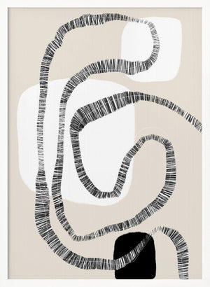 Tablou înramat „Monochrome Paths” de uplusmestudio