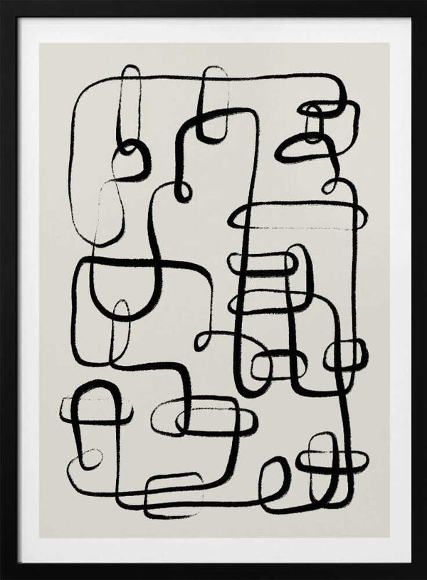 Tablou înramat „Endless Curves Dance” de Treechild