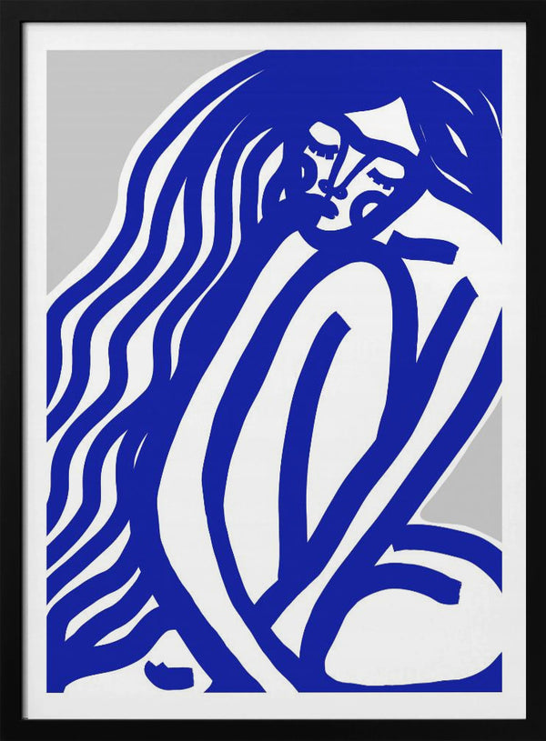 Tablou înramat „Blue Contours” de Treechild