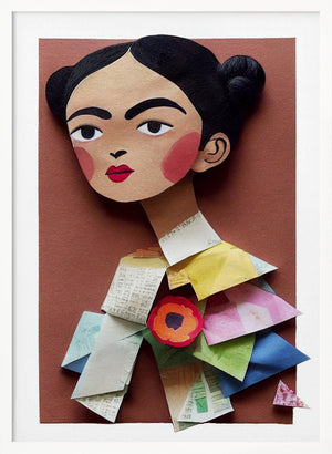 Tablou înramat „Paper Portrait Blossom” de Treechild