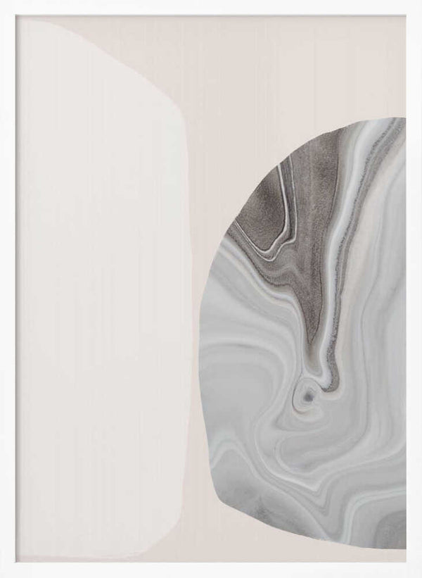 Tablou înramat „Marble Texture with Fluid Lines” de uplusmestudio