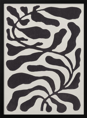 Tablou înramat „One Hundred-Leaved Plant #21 / Lino Print” de Alisa Galitsyna