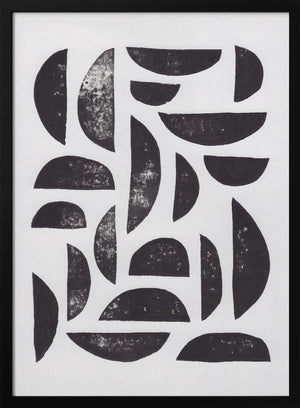 Tablou înramat „Linocut Abstract #7” de Alisa Galitsyna