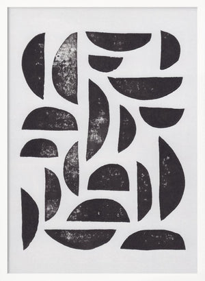 Tablou înramat „Linocut Abstract #7” de Alisa Galitsyna