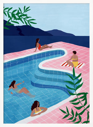 Tablou înramat „Pool Ladies” de Maja Tomljanovic