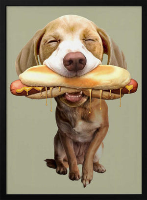 Tablou înramat „hotdog” de Adam Lawless