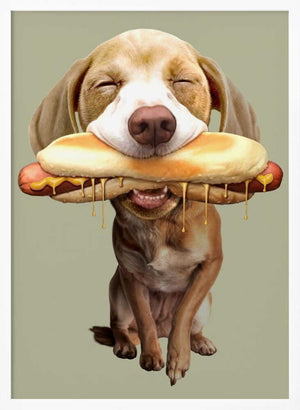 Tablou înramat „hotdog” de Adam Lawless