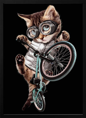 Tablou înramat „bmx cat” de Adam Lawless