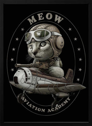 Tablou înramat „meow academy” de Adam Lawless