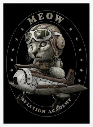 Tablou înramat „meow academy” de Adam Lawless