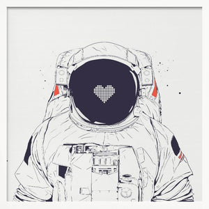 Tablou înramat „Astronaut love” de Balazs Solti
