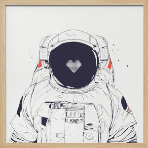 Tablou înramat „Astronaut love” de Balazs Solti