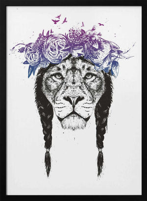 Tablou înramat „King of lions” de Balazs Solti