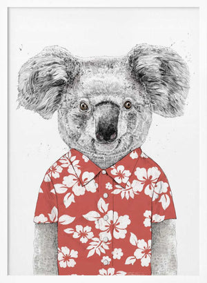 Tablou înramat „Summer koala (red)” de Balazs Solti