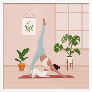Tablou înramat „Downward Dog” de Petra Holíková