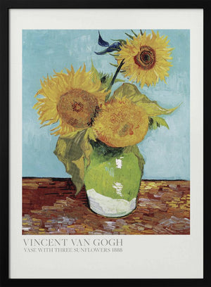Tablou înramat „Vase With Three Sunflowers” de Vincent Van Gogh