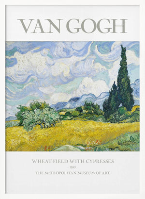 Tablou înramat „Wheat Field With Cypresses” de Vincent Van Gogh
