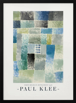 Tablou înramat „First House in a Settlement 1926” de Paul Klee