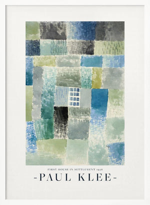 Tablou înramat „First House in a Settlement 1926” de Paul Klee