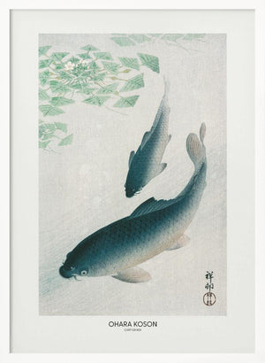 Tablou înramat „Carp Or Koi” de Ohara Koson