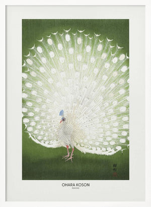 Tablou înramat „Peacock - Cropped” de Ohara Koson