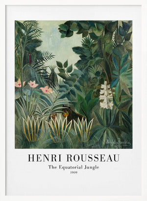 Tablou înramat „The Equatorial Jungle” de Henri Rousseau