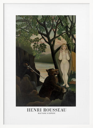 Tablou înramat „Mauvaise Surprise” de Henri Rousseau