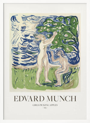 Tablou înramat „Girls Picking Apples” de Edvard Munch