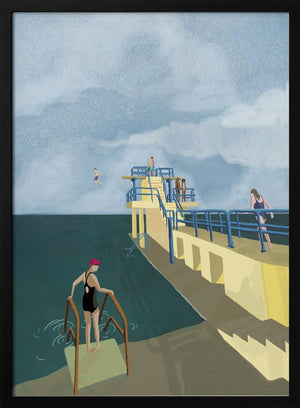 Tablou înramat „Blackrock, Salthill, Galway Ireland Art Print” de Charlotte Trudgett