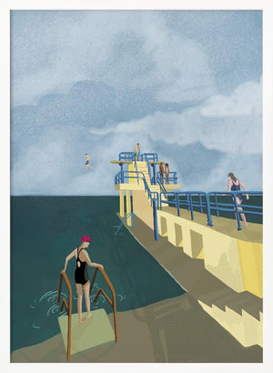 Tablou înramat „Blackrock, Salthill, Galway Ireland Art Print” de Charlotte Trudgett