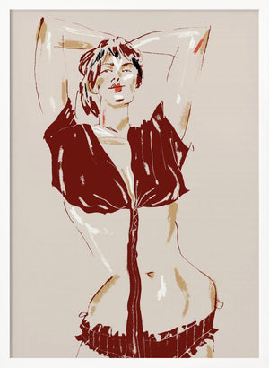 Tablou înramat „Portrait Of A Model Beige” de Francesco Gulina