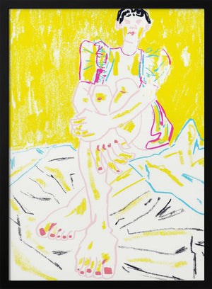 Tablou înramat „The Girl In The Yellow Dress” de Francesco Gulina