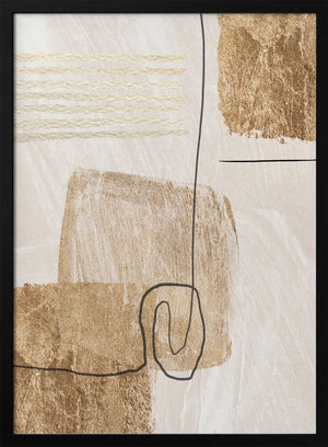Tablou înramat „Aesthetic Gold-1” de Sally Ann Moss