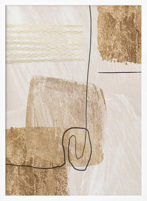 Tablou înramat „Aesthetic Gold-1” de Sally Ann Moss