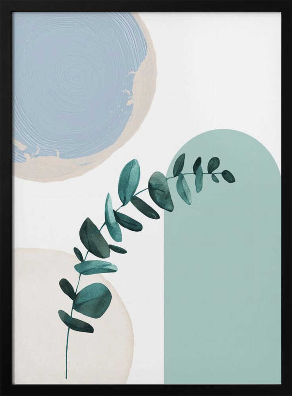 Tablou înramat „Blue green boho-1” de Sally Ann Moss