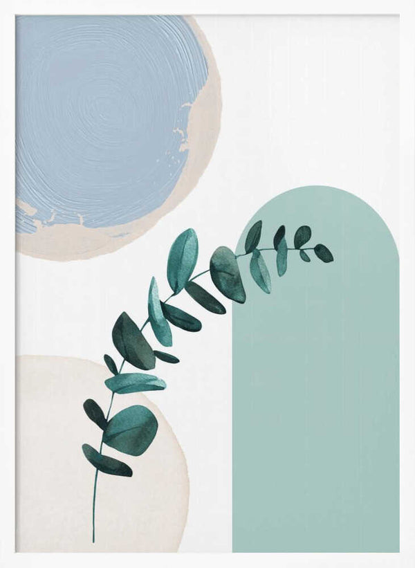 Tablou înramat „Blue green boho-1” de Sally Ann Moss