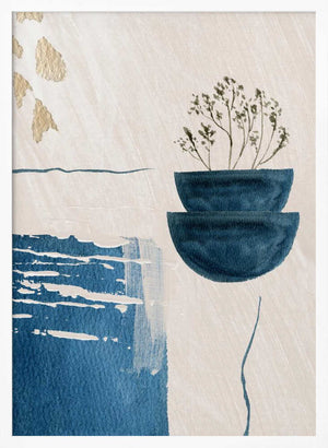 Tablou înramat „Calm Blues-1” de Sally Ann Moss