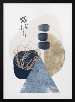 Tablou înramat „Smooth Shapes-2” de Sally Ann Moss