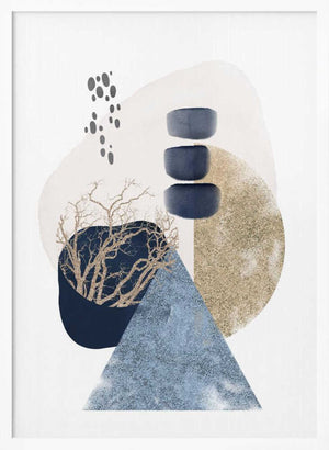 Tablou înramat „Smooth Shapes-2” de Sally Ann Moss