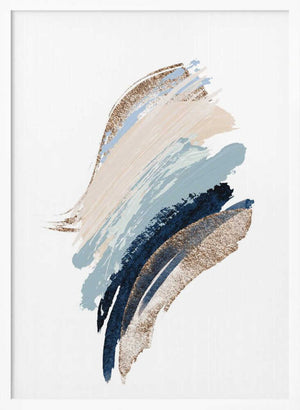 Tablou înramat „Smooth Shapes-1” de Sally Ann Moss