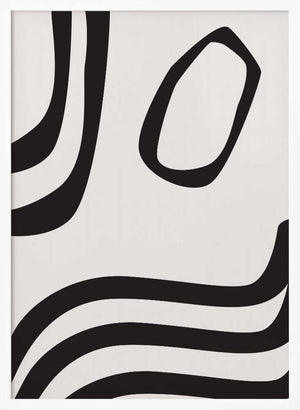 Tablou înramat „Black Curves” de Sally Ann Moss