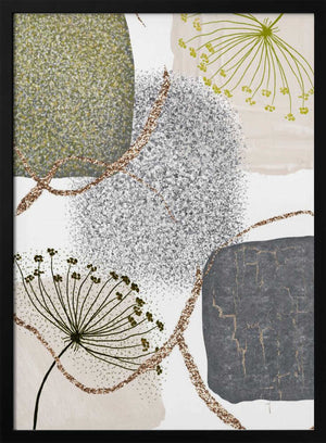 Tablou înramat „Green-Grey-1” de Sally Ann Moss