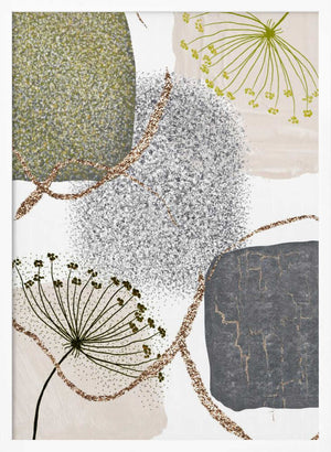 Tablou înramat „Green-Grey-1” de Sally Ann Moss