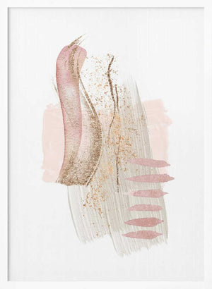 Tablou înramat „Mystical Pink Abstract-3” de Sally Ann Moss